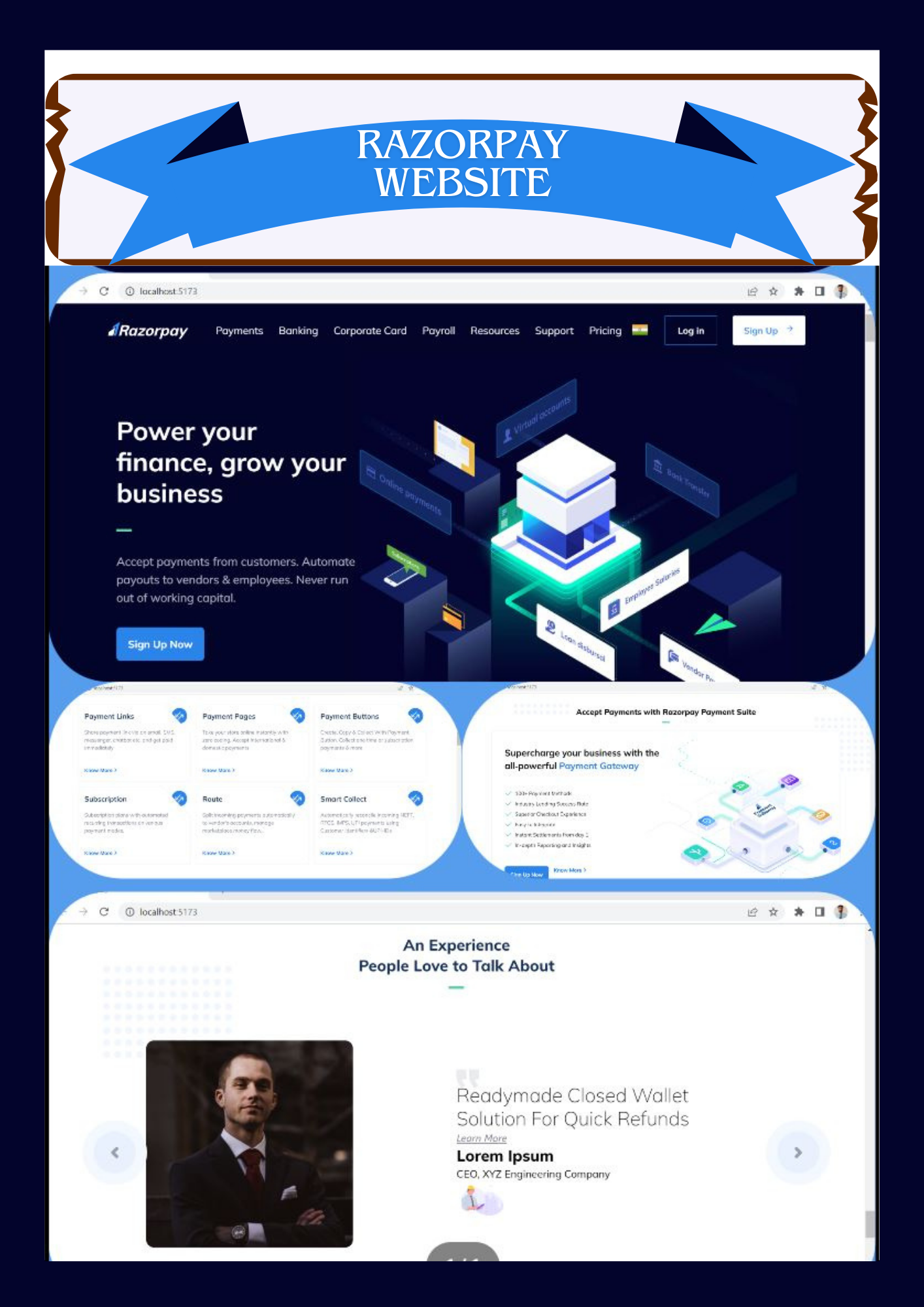 Razorpay Clone website